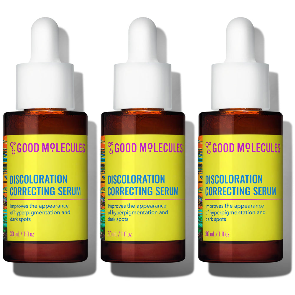 Good Molecules Discoloration Correcting Serum, bouteille 30 ml, absorption rapide pour le visage.