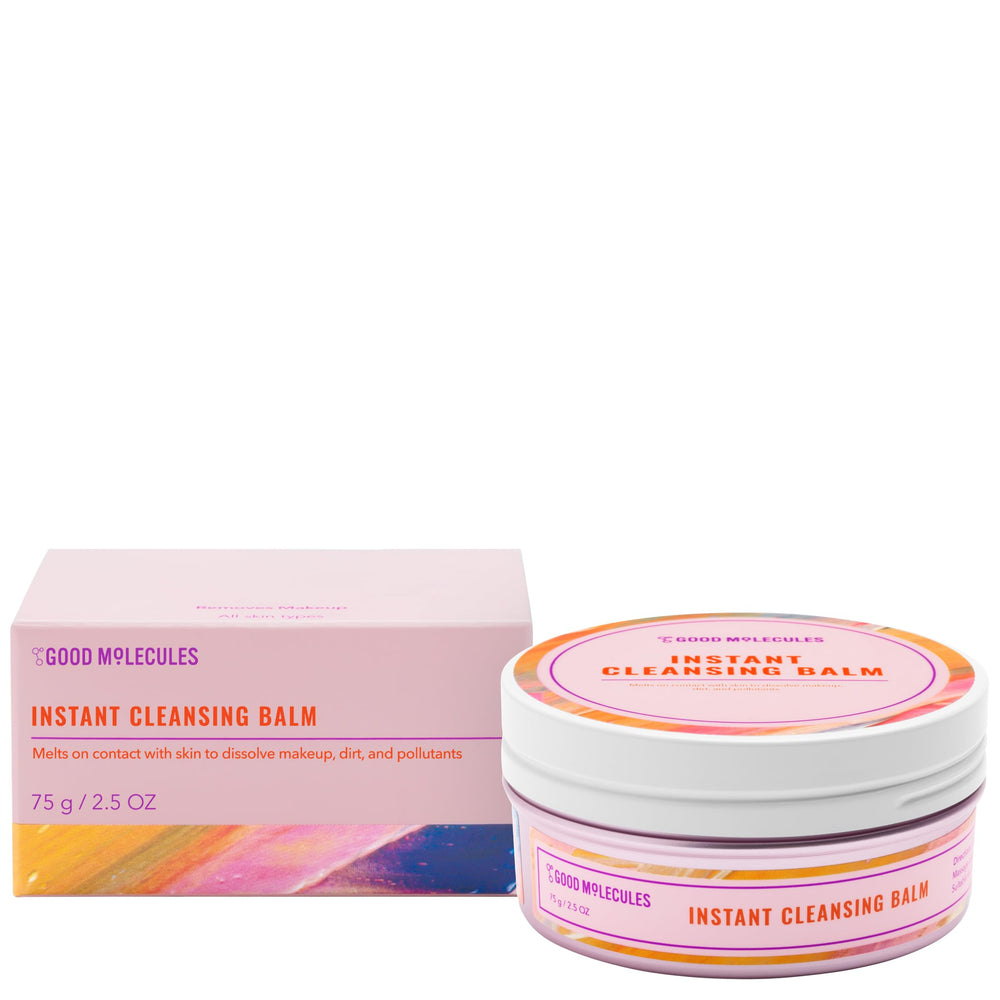 Good Molecules Instant Cleansing Balm jar close-up showing creamy texture for gentle makeup removal