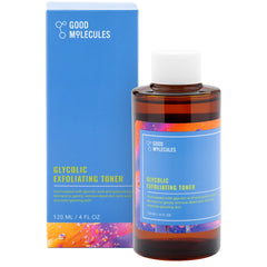 Good Molecules Toner exfoliant glycolique, bouteille, teint plus uniforme et lumineux.