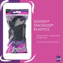 Cœur tressé renforcé des élastiques Goody pour une tenue durable sur cheveux épais.