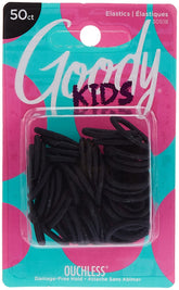 Goody elastiques mini tressés sans douleur, ensemble de 50 pièces pour un maintien discret