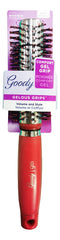 Brosse ronde GOODY Gelous Grip rouge pour séchage rapide et brushing efficace.