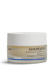 Goop Masque réparateur pour les lèvres dans le pot, texture riche et soyeuse.