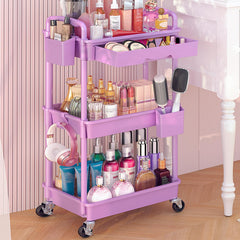 Goovilla Roll Cart panneau supérieur offre une grande surface pratique pour maquillage et accessoires.