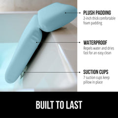 Oreiller de bain Gorilla Grip impermeable pour sechage rapide et absence d'eau stagnante.