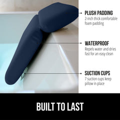GORILLA GRIP ventouses fortes maintiennent l'oreiller en place pendant le bain.