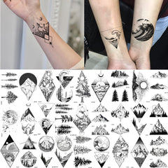 Tatouage Goromon forêt pin – motif discret et tenace