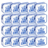 Sacs cadeau Goroovr bleu rectangulaires, parfaits pour offrir des goodies d'équipe lors des compétitions.