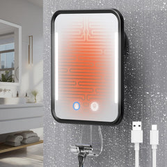 Miroir Gospire chauffant anti-buée pour douche, vision nette.