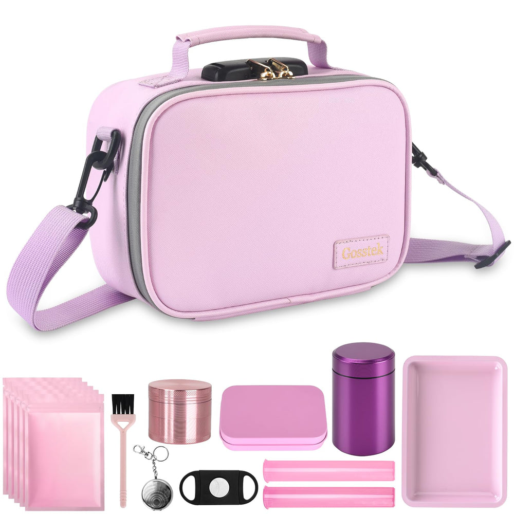 Gosstek Sac de rangement en PU avec accessoires, pratique et organisé pour la vie quotidienne