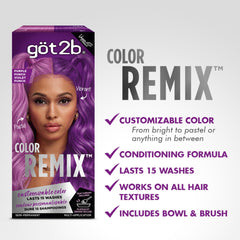 Got2B Color Remix Violet Punch crème couleur prête à être appliquée pour un look express.