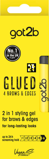 Got2B pour sourcils et contours 2-en-1, brosse-fibre pour une tenue longue durée.