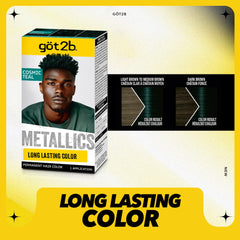 got2b Metallics Cosmic Teal M75 – aperçu avant/après du rendu métallique
