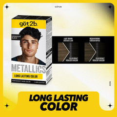 avant et après got2b Metallics sur cheveux texturés pour reflets