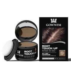 gowwim Hairline Powder Brun Clair racines: couverture précise des racines pour un look naturel.
