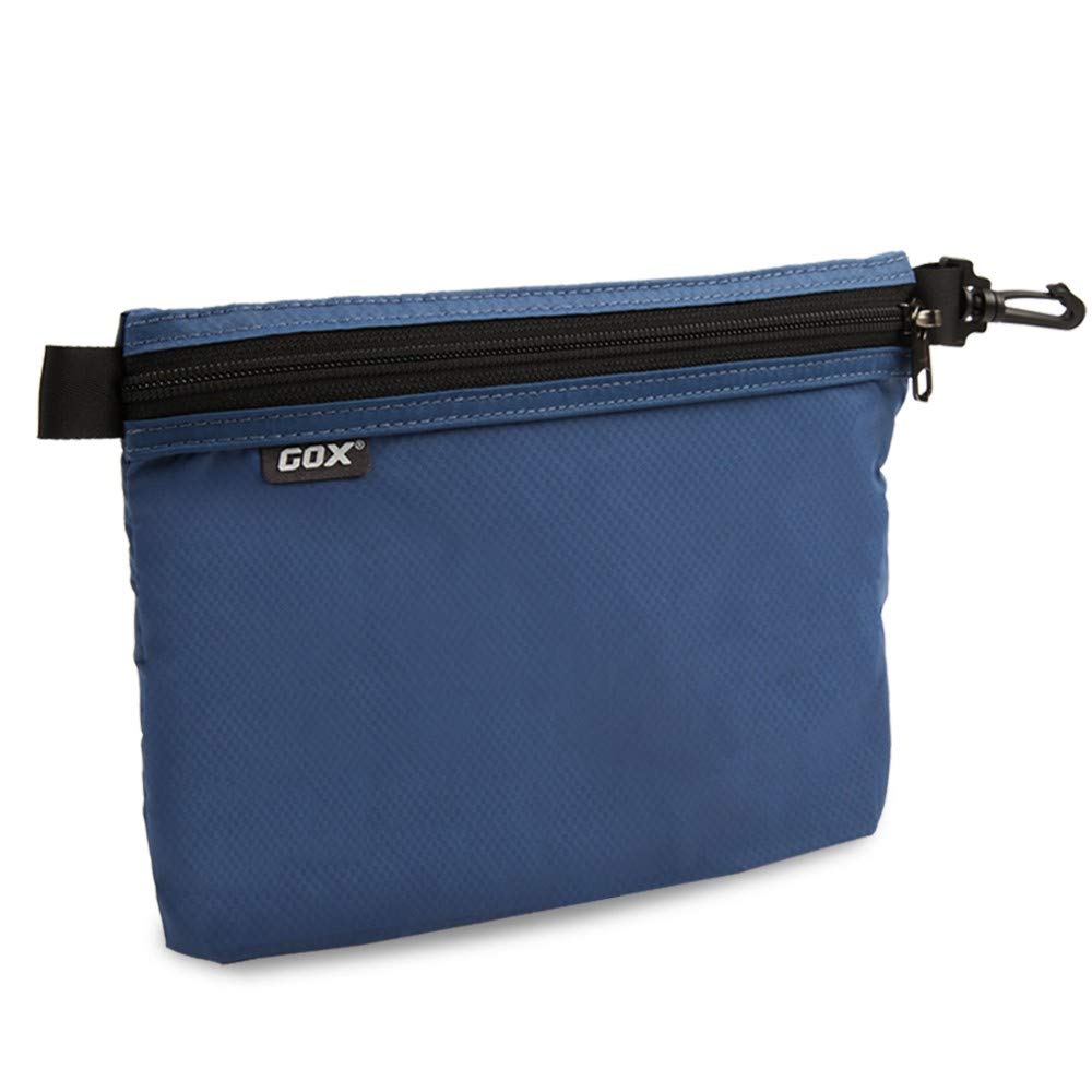 GOX sac toilette voyage avec fermeture YKK, rangement fiable en déplacement.