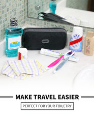 GOX trousse de toilette noire avec multiples poches, organisation facile.