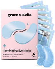 Grace & Stella masque yeux bleu premium réduit cernes et poches
