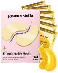 Grace & Stella masques yeux or en boîte pour revitaliser le contour des yeux.