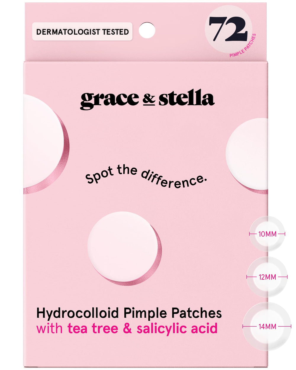 Grace & Stella patch hydrocolloïde 14mm, discret et efficace sur le bouton