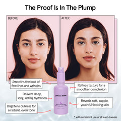 Pompe-doseur du sérum Grace & Stella, utilisation précise et efficace sur le visage.