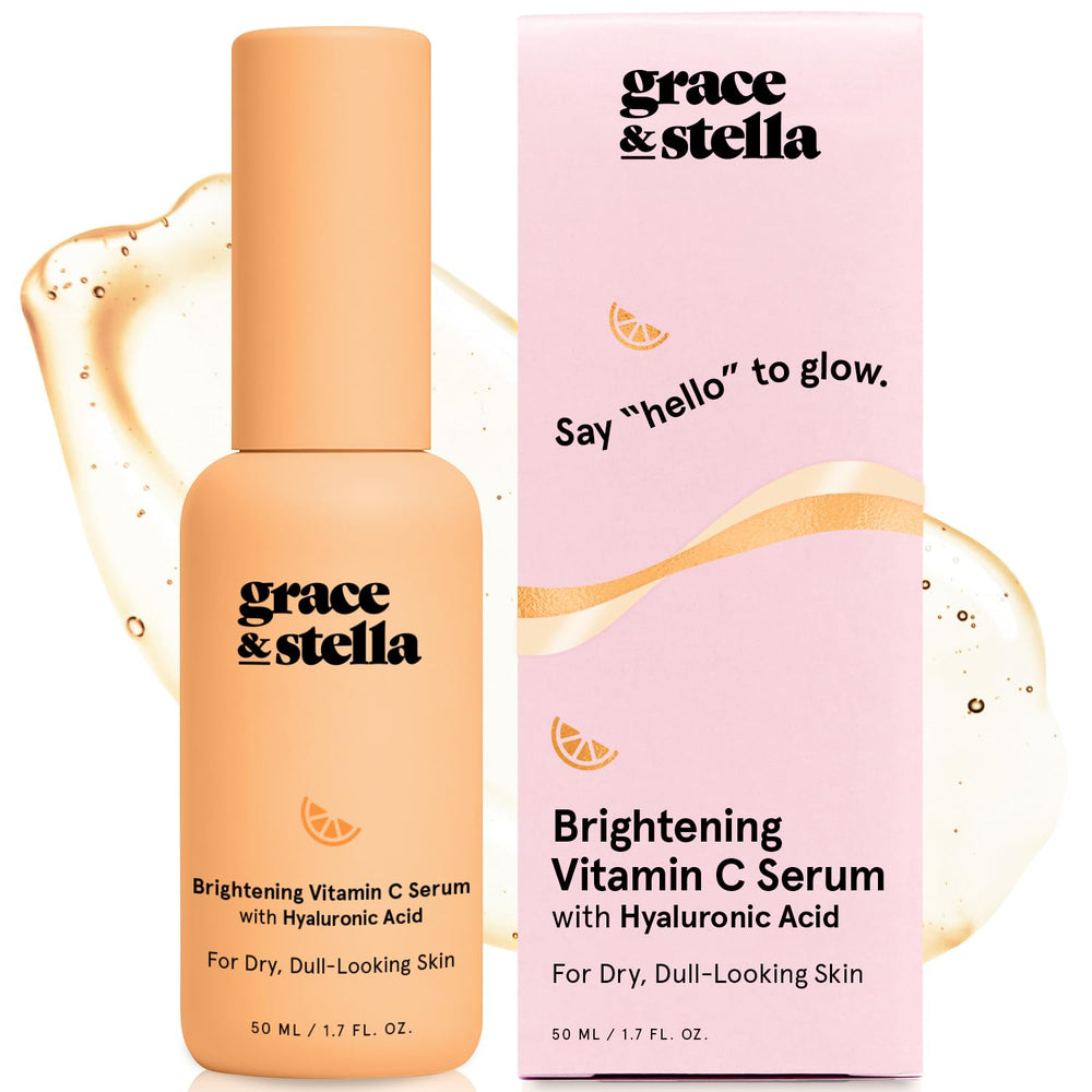 Grace et Stella Sérum vitamine C visage : bouteille lumineuse prête à l'application quotidienne