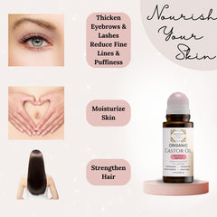 Application bille-roulante pour sourcils et cils par Grandma Flo's Naturals, soin ciblé sans excès.