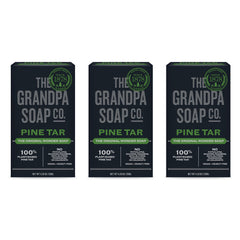 The Grandpa Soap Company Pine Tar Bar tranche nettoyante et naturelle