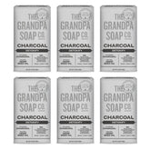 Grandpa Soap Company Charbon actif barre menthe huile chanvre, purifie les pores