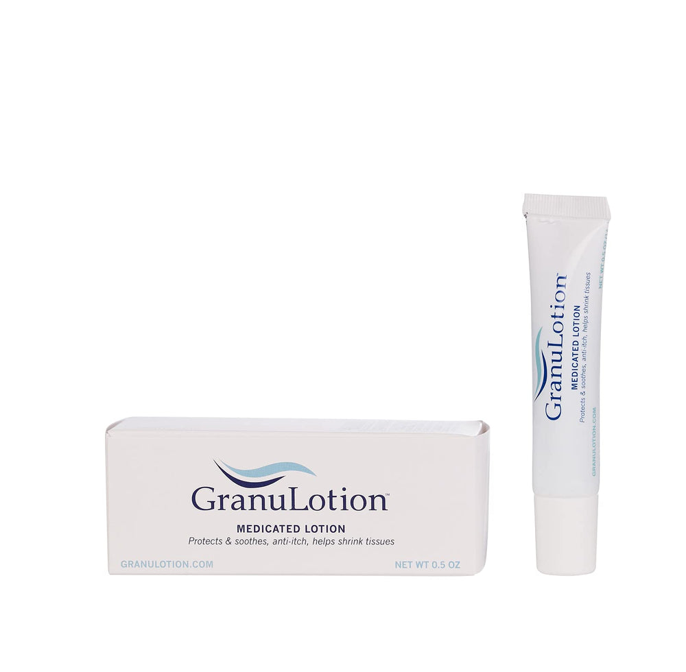 GranuLotion Medicated Lotion en bouteille compacte, application rapide pour une peau fraîche en déplacement.