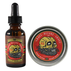 Grave Before Shave baume barbe cigare en boîte, hydratation durable.