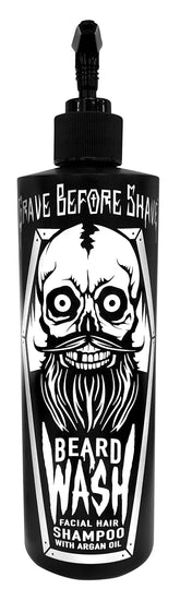 Grave Before Shave shampoing barbe, bouteille pompe prête à la routine quotidienne.