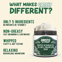 Grazly Beurre fouettee Absorption rapide, peau nourrie sans sensation gras.