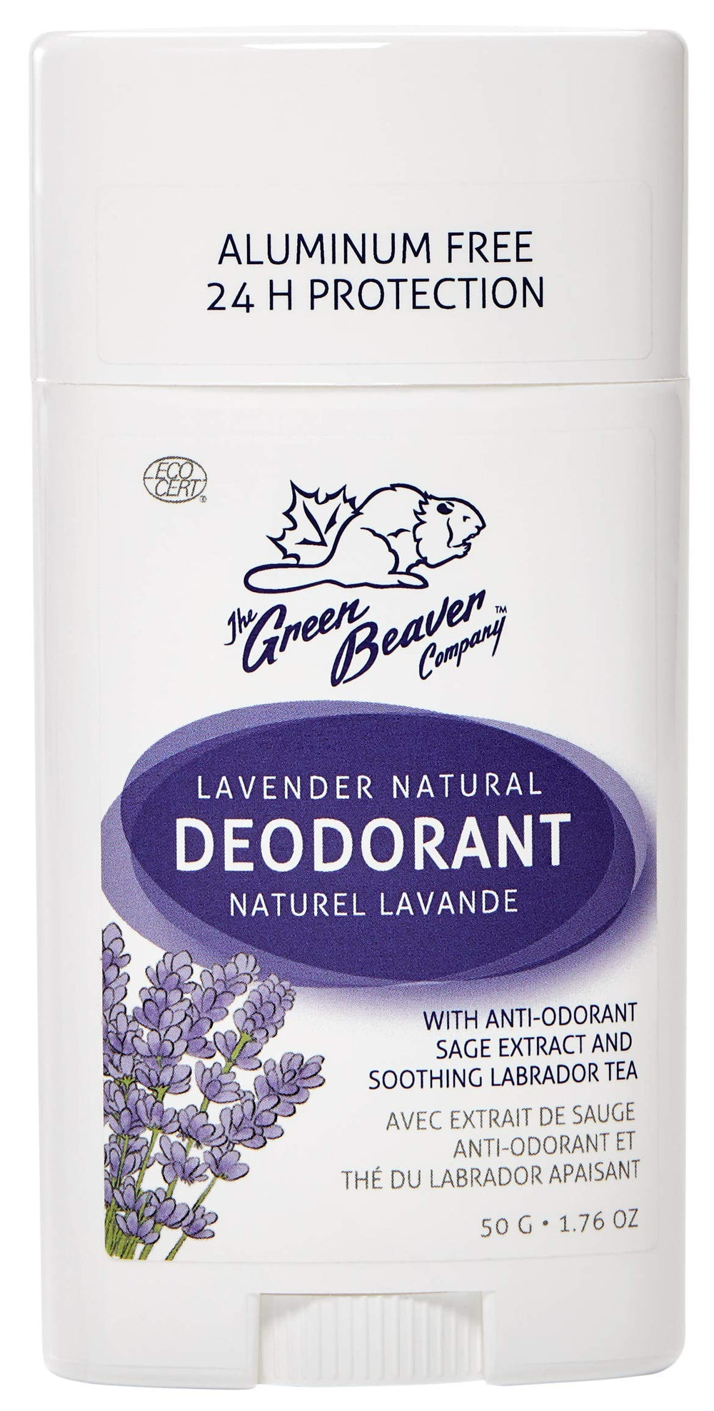 Green Beaver Lavande – baton déodorant, protection longue durée contre les odeurs, format 50 g