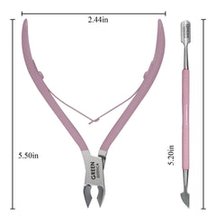 GREEN ESTETICA pousse-cuticule Rose, outil ergonomique pour soins cuticulaires.