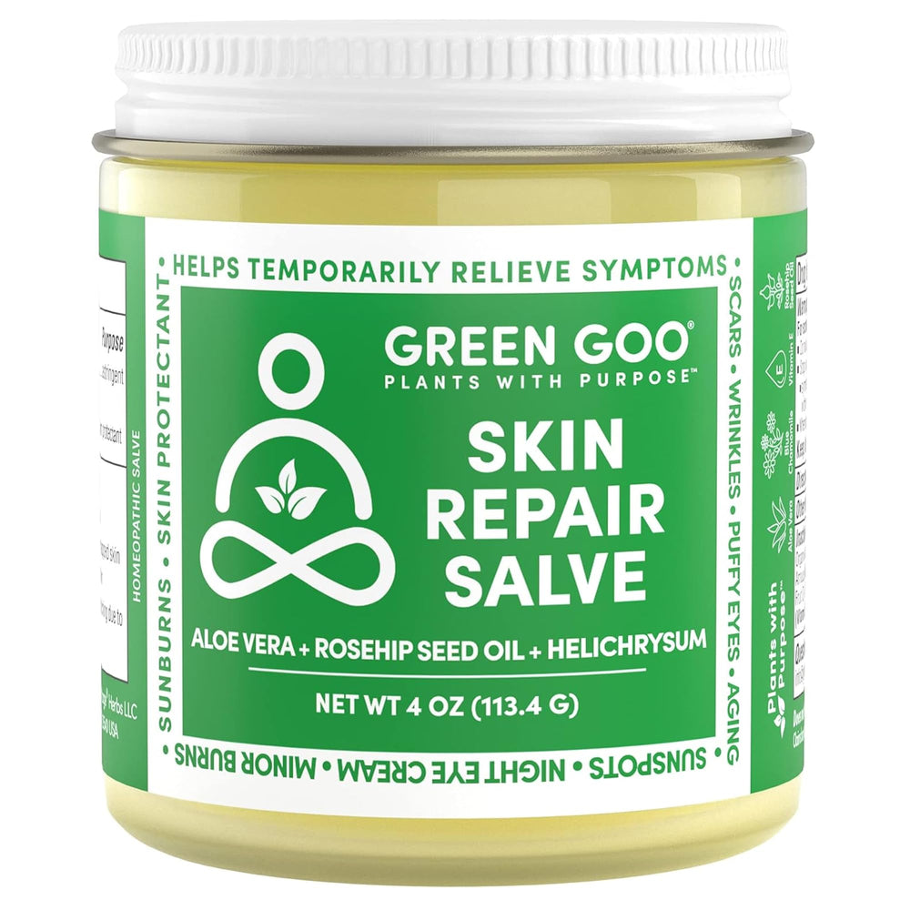 Green Goo Skin Repair Salve, flacon 4 oz, hydratation quotidienne pour peau saine.