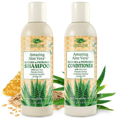Green Leaf Naturals duo-shampooing-après-shampoing apaisant pour cuir chevelu sec et irrité.
