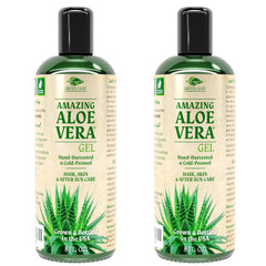 Green Leaf Naturals Gel Aloe pur fraichement coupe, hydratation quotidienne.