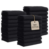 GREEN LIFESTYLE: serviettes noires résistantes au chlore, taille 16 x 25 pouces, parfaites pour salon et spa.