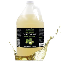 Huile de ricin GreenIVe pure pressée à froid en galon, soin capillaire polyvalent