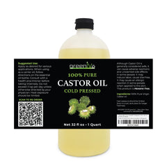 GreenIVe huile de ricin pur avec applicateur cils, soin des cils.