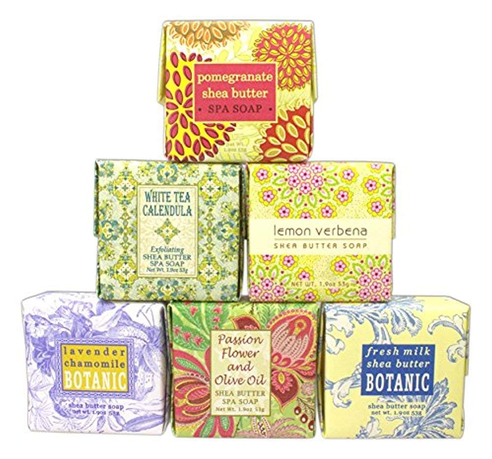 Savon Greenwich Bay: lot de six barres parfumées et hydratantes pour la routine quotidienne.