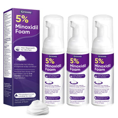 Greoay Mousse Minoxidil 5% — bouteille prête à l'emploi pour la croissance capillaire