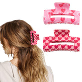 GRITOSE Pinces-cheveux cœur rose pour un style romantique et fiable.