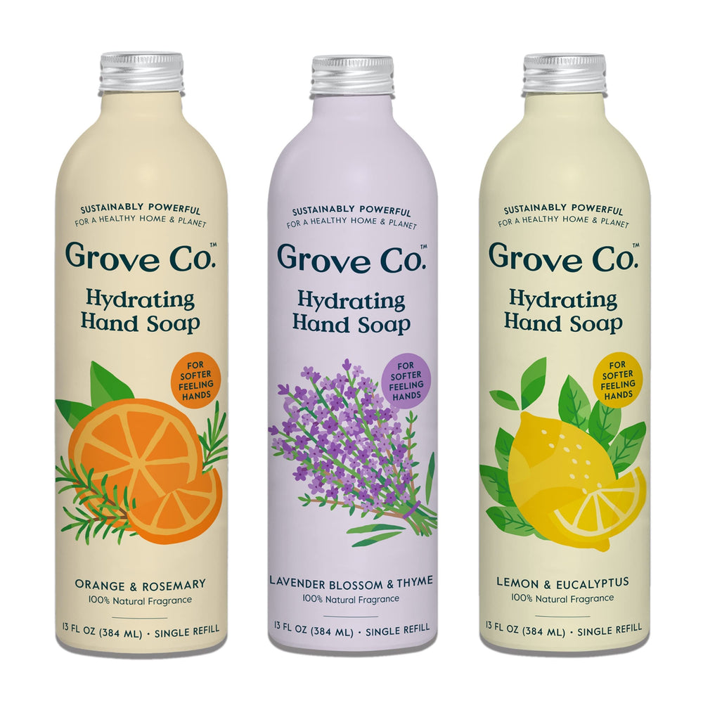 Grove Co. Recharge citron-eucalyptus pour peau douce après lavage