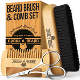 GROW ALPHA BEARD: brosse barbe poils de sanglier pour démêler et lisser.
