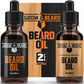 GROW ALPHA BEARD flacon huile barbe santal, soin doux et parfum boisé