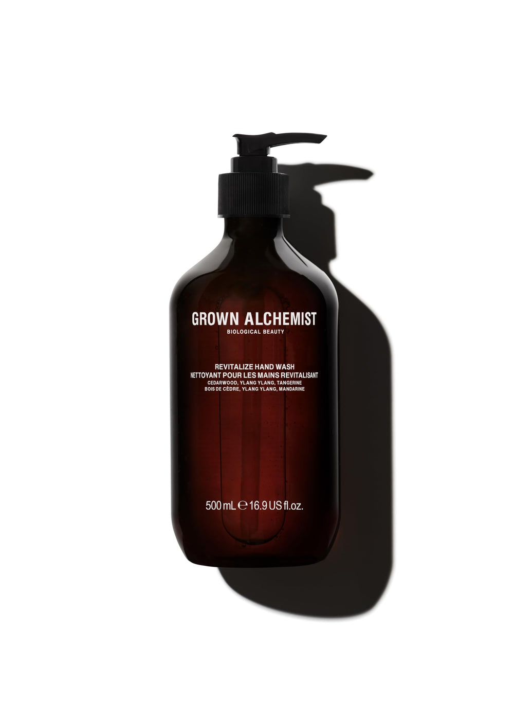 Savon mains Revitalisant Grown Alchemist dans une bouteille de 500 mL, hydratation pour peaux sensibles