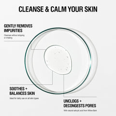 Texture gel hydratant pour le visage prête à nettoyer en douceur.