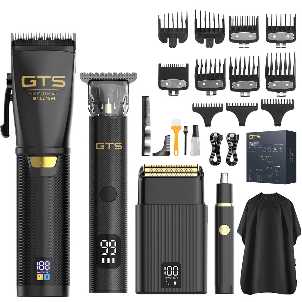 GTS PRO tondeuse cheveux pour hommes avec kit complet, pratique à domicile.